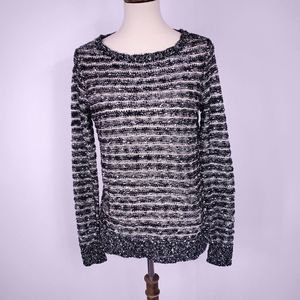 Harley-Davidson striped sequined sweater size M